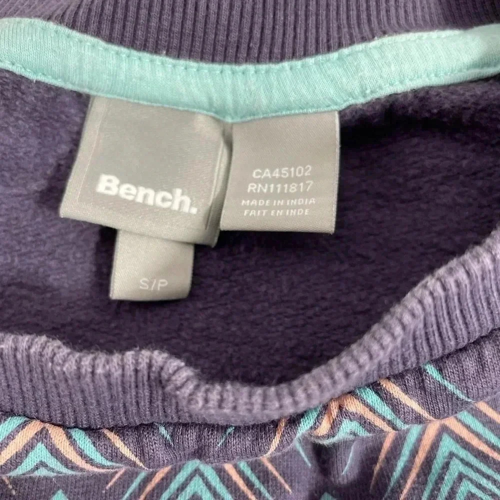 Bench Rare Geometric Purple Sweatshirt  Size Small - Picture 7 of 7